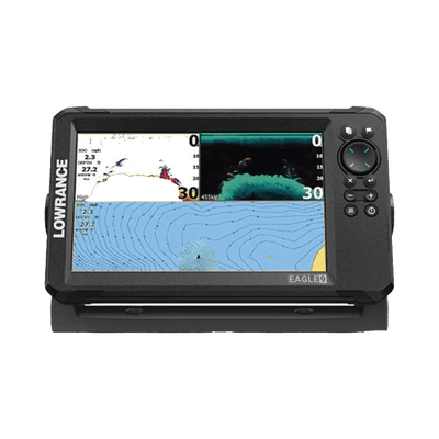 Eagle-9 ecosonda en pantalla horizontal IPS de 9 pulgadas, incluye transductor skimmer 50/200 kHz