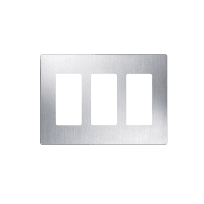 Tapa Color Metalico para interruptor o dimmer Lutron, 3 gang, limpio y moderno