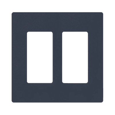 Tapa Color Deap Sea  Satin para interruptor o dimmer Lutron, 2 gang, limpio y moderno