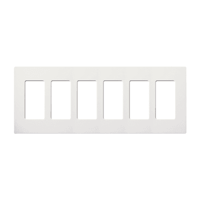 Placa 6 espacios pata dimmer o apagadores Lutron