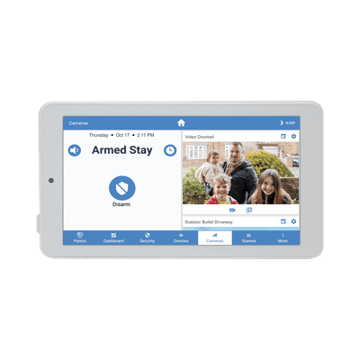 ALULA - Touchpad Slimline para Panel ALULA / Pantalla 7'' Android / Control Local de Seguridad / Montaje en Pared y Escritorio / Wi-Fi Cifrada / Batería de Respaldo