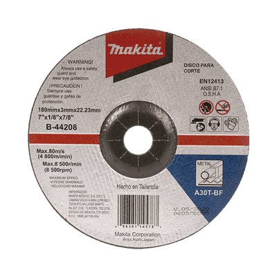 Disco de corte para metal de 7"