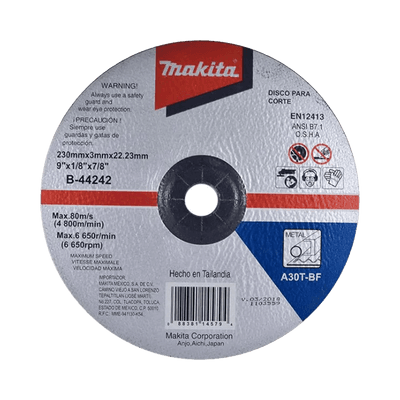 Disco de corte para metal de 9"