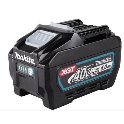 Batería LXT Litio-Ion de 40V 5.0 Ah, con indicador de nivel de carga.