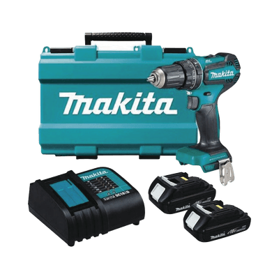 Rotomartillo/Taladro Inalámbrico (1/2") de 1,900 RPM, 18Vcc, Torque 50 N.m. Incluye 2 Bat. (1.5Ah) y Cargardor. SIN CARBONES.
