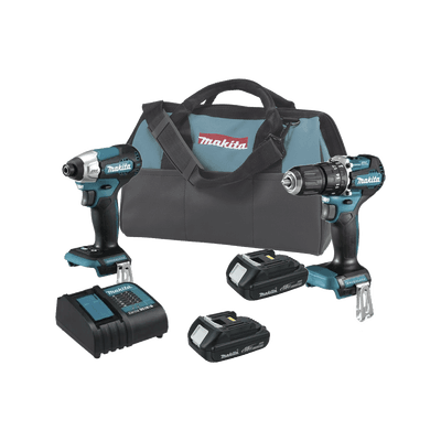 Kit de Rotomartillo Atornillador DHP487Z + Atornillador de Impacto DTD157Z, incluye 2 Baterías BL1815N, 1 Cargador DC18SD y Maleta de lona.