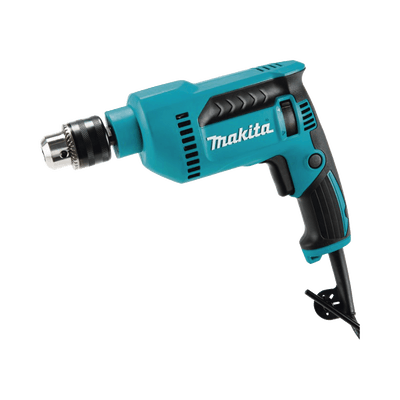 Taladro de 120 Vca con Portabrocas de 1/2", velocidad variable de 0 a 3000 RPM, Potencia 650 W. incluye llave de mandril