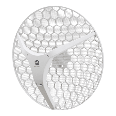 CPE para exteriores de largo alcance con Wi-Fi 6, ideal para enlaces punto a punto, disponible en una versión de 27 dBi (XL).