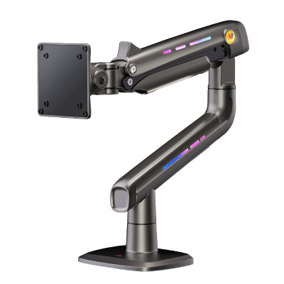 Soporte Mecánico Gaming NB F5 | Monitores de 32" a 60" | Vesa 75 x 75, 100 x 100 | Carga 2-20 kg | Iluminación RGB | Sistema de Resorte de Alta Precisión