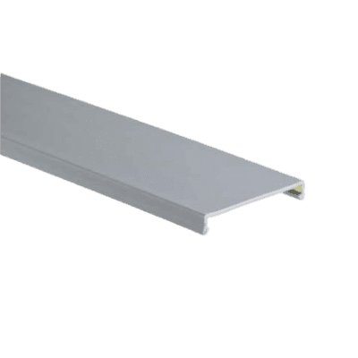 Tapa para Canaleta Ranurada, de 23.9 de Ancho, 1830 mm de Largo, Color Gris