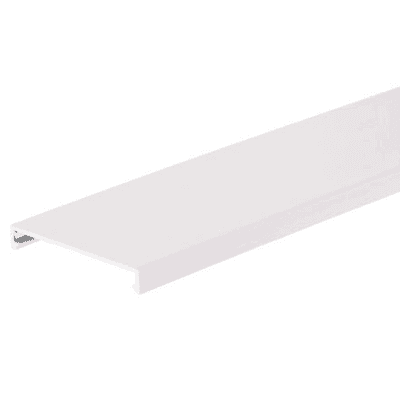 Tapa para Canaleta Ranurada, de 82.6 mm de Ancho, 1828.8 mm de Largo, Color Blanco