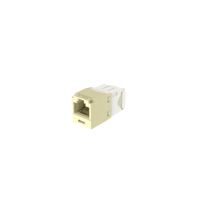 Conector Jack RJ45 Estilo TG, Mini-Com, Categoría 6, de 8 posiciones y 8 cables, Color Marfil