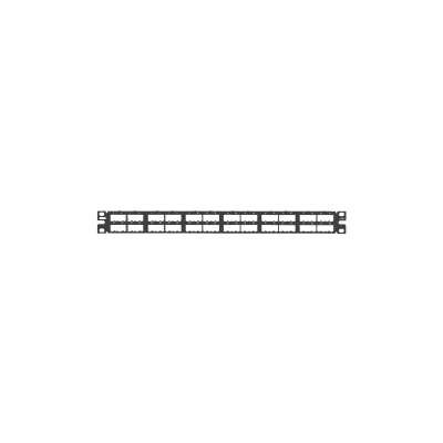 Panel de Parcheo Modular Mini-Com (Sin Conectores), Plano, Blindado, Alta Densidad, de 48 Puertos, 1UR