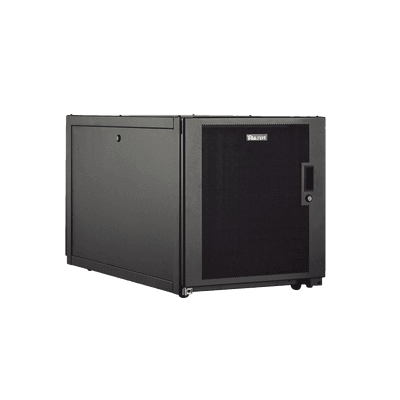 Gabinete Profesional de Telecomunicaciones, de Piso, 12 UR, 600 mm de Ancho y 1070 mm de Profundidad, Color Negro