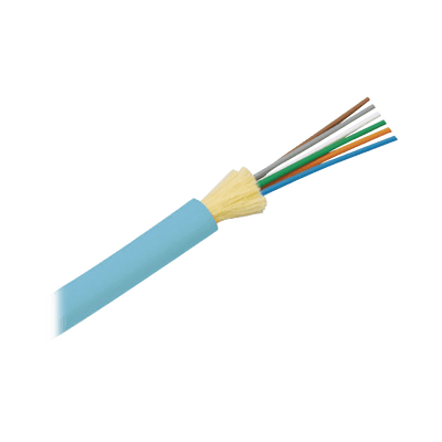 Cable de Fibra Óptica de 6 Hilos, Multimodo OM4 50/125 Optimizada, Interior, Tight Buffer 900um, No Conductiva (Dieléctrica), OFNR (Riser), Precio Por Metro