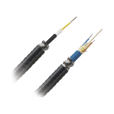 Cable de Fibra Óptica de 12 Hilos, Multimodo OM4 50/125 Optimizada, Interior/Exterior, Armada, Loose Tube 250um, OFCR (Riser), Precio Por Metro