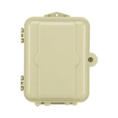 Gabinete Pasivo de Fibra Óptica, Acepta Dos Placas FPONEAP12, Protección IP55, Montaje en Poste o Pared