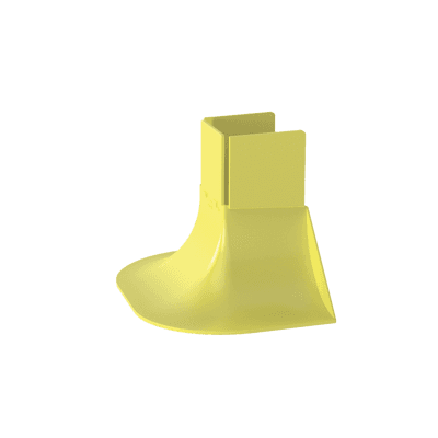 Accesorio de Control de Radio de Curvatura, Para Bajadas de Cable con Canaletas FiberRunner 2x2, Color Amarillo