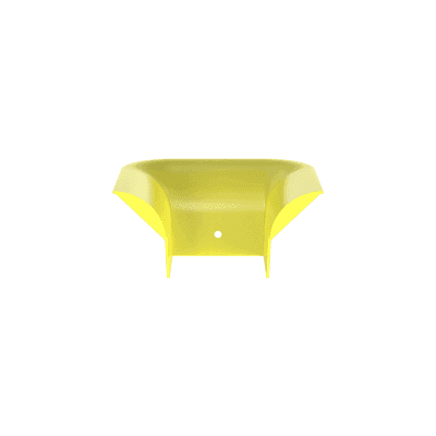 Accesorio de Control de Radio de Curvatura, Para Bajadas de Cable con Canaletas FiberRunner 4x4, Color Amarillo