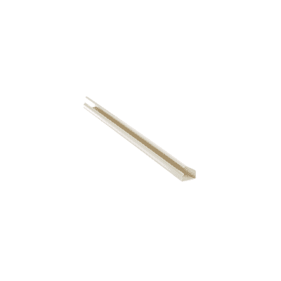 Canaleta LD10 de PVC rígido, con cinta adhesiva para instalación sin herramientas, de 38.4 x 24 x 2438 mm, Color Blanco Mate