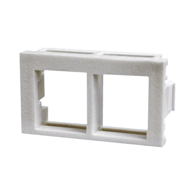 Inserto Plano de 1/3, Espacio para Dos Módulos Keystone, Color Blanco