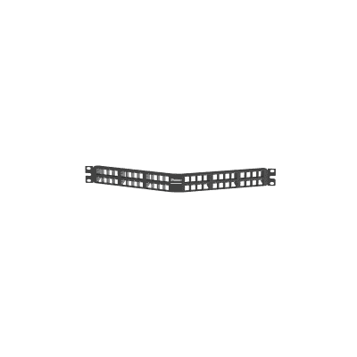 Panel de Parcheo Modular Keystone (Sin Conectores), Angulado, de 48 Puertos, 1UR