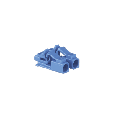 Kit de 10 Dispositivos para Bloquear Puertos de Fibra Óptica LC Duplex, Color Azul, Incluye Llave de Extracción