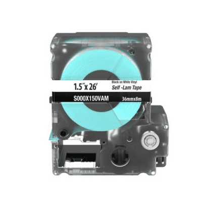 Casete de Etiquetas Autolaminadas de Cinta Continua, de 26 (1 Pulgada) mm de Ancho, 7.9 Metros (25.92 Pies) de Largo, Para Cables Cat. 5e/6, Color Blanco