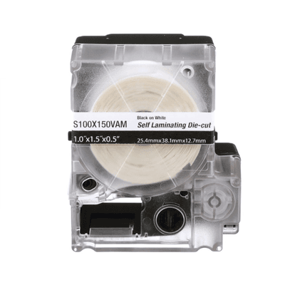 Casete de 125 Etiquetas Autolaminadas para Cables 8-4 AWG 1 x 2.25 Pulgadas (25.4 x 57.15 mm)