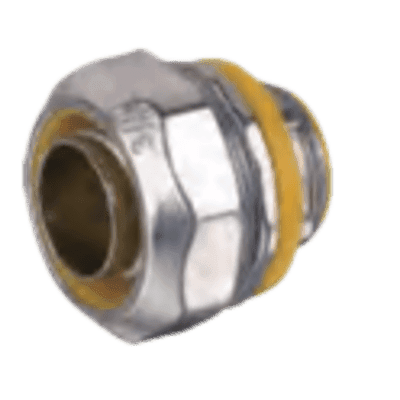 Conector Metálico Recto para Tubo Liquid Tight de 1/2"/ Aleación de Zinc.