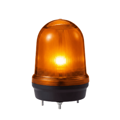 LED con patrones fijo/intermitente, estroboscópico y simulación rotatorio, Color ámbar de 12-24 VCD