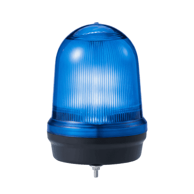 LED con patrones fijo/intermitente, estroboscópico y simulación rotatorio, Color Azul de 110-240 VCA