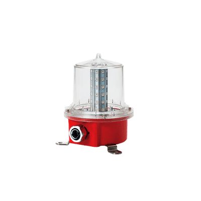 Luz de Obstrucción de Aviación LED de Baja Intensidad Tipo A Color Rojo, 24 VCD, Protección IP66 y Grado ICAO