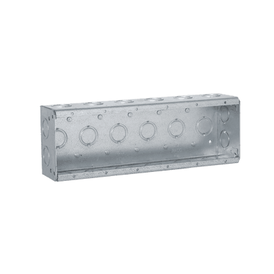 Caja de 6 Gang/Profundidad 2 1/2"/28 Entradas 1/2"-3/4".