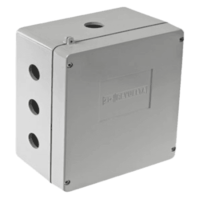 Caja de Unión de Aluminio con 3 salidas de 1" / 3 Orificios en la parte inferior.