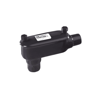 Caja Ovalada tipo LB con Recubrimiento Exterior de PVC de 1 1/4" (31.8 mm).