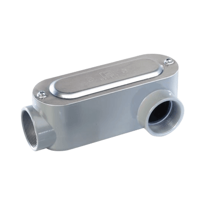 Caja Oval Roscada tipo LL de 1 1/4" (31.8 mm) / Incluye tapa y tornillos.