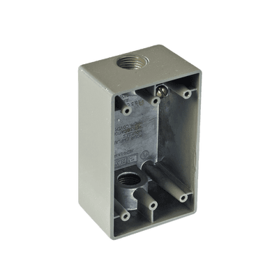 Caja Condulet FS de 1/2" ( 12.7 mm) con dos bocas a prueba de intemperie.