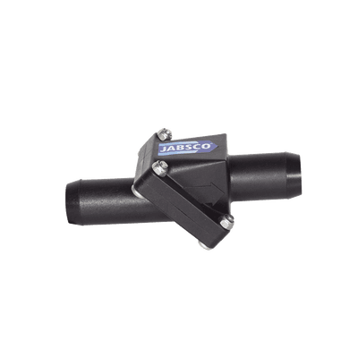 Válvula anti retorno en linea para mangueras de 1 pulgadas.