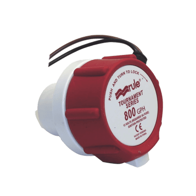 Bomba de reemplazo para serie Tournament de 800 galones por hora, a 12 Volts de corriente directa.