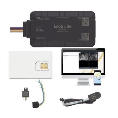 Rastreador Vehicular y Monitoreo de Flota / BLE 5.0 y GNSS / LTE CAT1 y LTE-M con Respaldo 2G / GNSS U-blox / MiKado IP54 / -20 °C a +40 °C / Acelerómetro de 3 Ejes / Suministro 9-32 V / Batería Interna