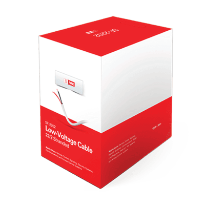 Cable de Cobre industrial, 2 conductores calibre 22 de color blanco, bobina de 152.5 m