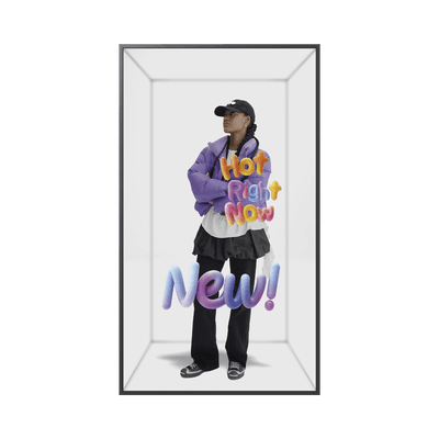 Pantalla Spatial Signage 85" / 4K UHD 2160x3840 / Vision 3D Virtual sin Gafas / Compatible con VXT / 500 nits / 24/7 / WiFi-BT 