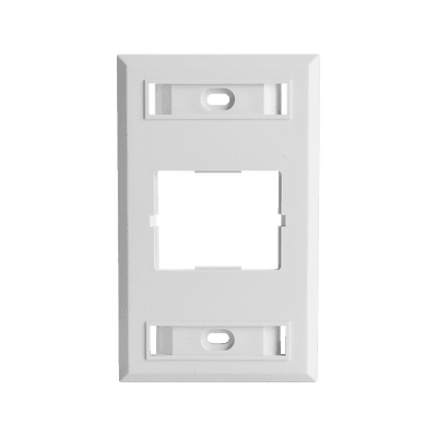 Placa de Pared CT, Para un Acoplador, Color Blanco