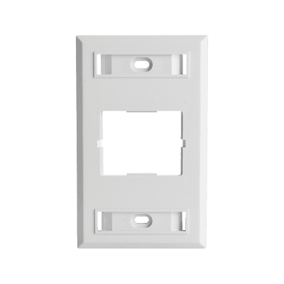 Placa de Pared CT, Para un Acoplador, Color Blanco, Versión Bulk (Sin Empaque Individual)