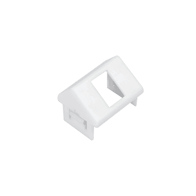 Adaptador para Placa de Pared CT, de una Salida, Angulado, Color Blanco