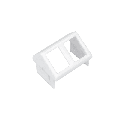 Adaptador para Placa de Pared CT, de Dos Salidas, Angulado, Color Blanco