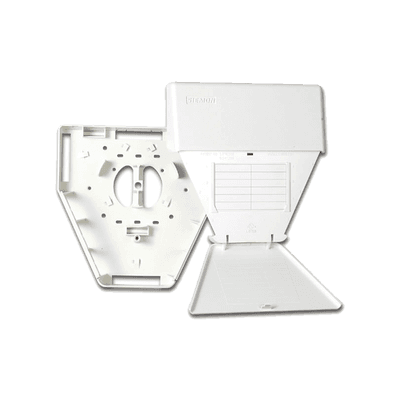 Salida Multiusuario de Telecomunicaciones (MUTOA), con tornillos de montaje y cinta adhesiva, acepta 6 acopladores CT, color blanco