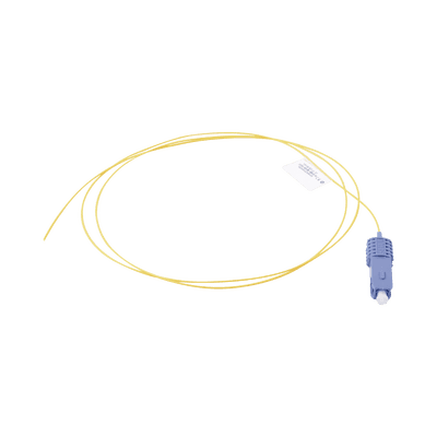 Pigtail de Fibra Óptica SC/UPC Simplex, Monomodo OS1/OS2 XGLO, OFNR, Color Amarillo, 1 Metro (3.28 Pies)