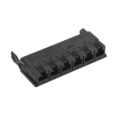 COPPER, ADAPTER PLATE, LIGHTVERSE COMBO, EMPTY, UTP, 6 PORT, BLACK